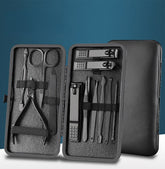 TPFBeauty Maniküre- & Pediküre-Set 12-teilig aus Kunstleder - verschiedene Farben